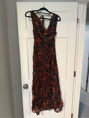 khalani midi dress - deep v neck satin slip dress Khalani Midi Dress - Deep V Neck Satin Slip Dress in Navy